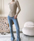 Asymmetric Rib Knit Top